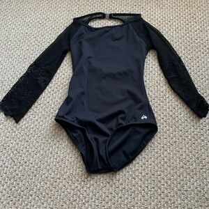 Black Long Sleeve Kids One Piece